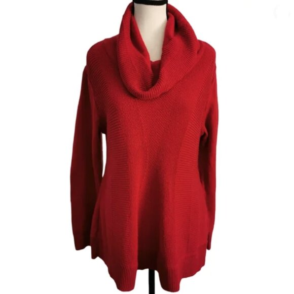 Red Cowl Neck Sweater -Style & Co for Macy's - Picture 1 of 6